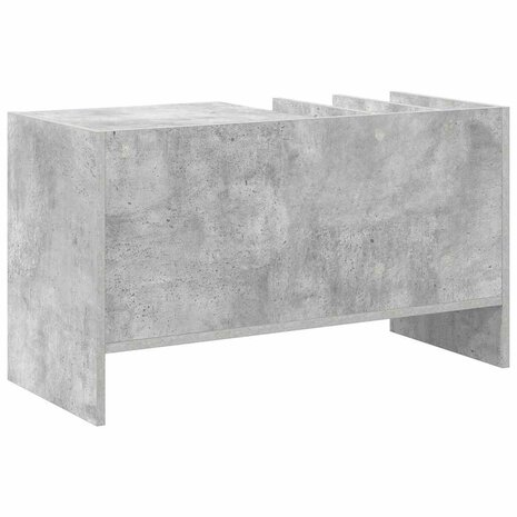Platenkast met plank Beton Grijs 78.5 x 35 x 45 cm Bewerkt hout 7