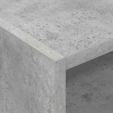 Platenkast met plank Beton Grijs 78.5 x 35 x 45 cm Bewerkt hout 8