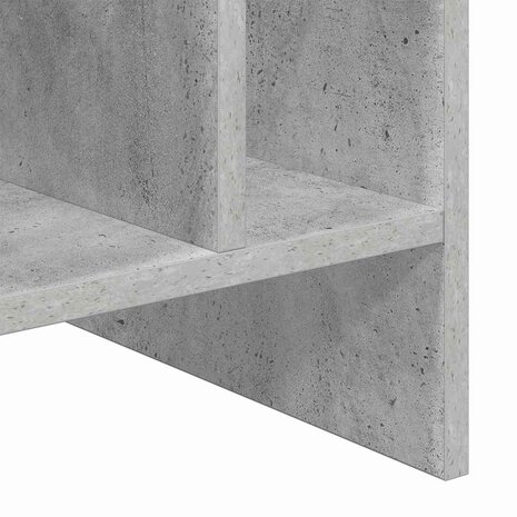 Platenkast met plank Beton Grijs 78.5 x 35 x 45 cm Bewerkt hout 9