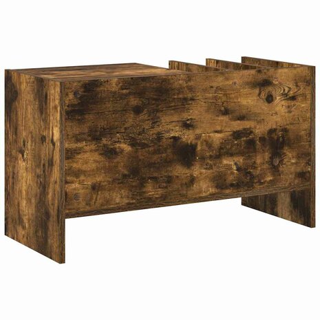 Platenkast Gerookt eiken 78.5 x 35 x 45 cm Bewerkt hout 7