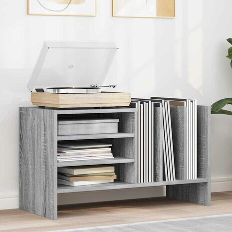 Platenkast Grijs Sonoma 78.5 x 35 x 45 cm Bewerkt hout 1