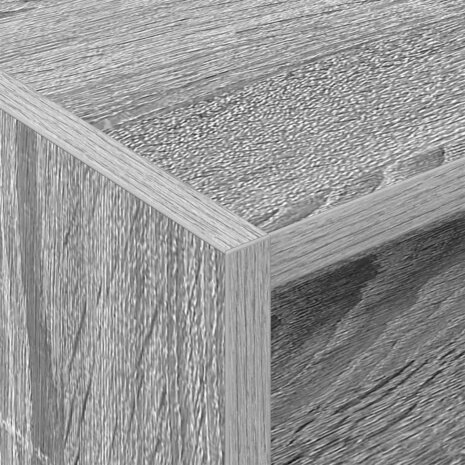 Platenkast Grijs Sonoma 78.5 x 35 x 45 cm Bewerkt hout 8