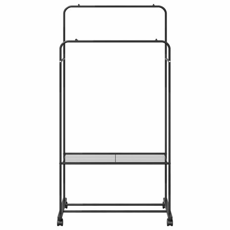 Kledingrek Effen Zwart 5