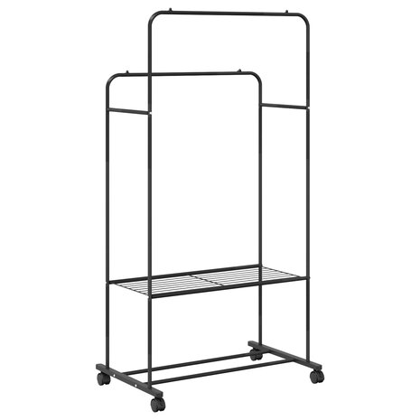 Kledingrek Effen Zwart 7