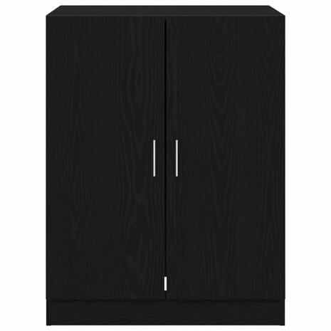 Wasmachinekast 2 pcs Zwart Eiken 70,5 x 71,5 x 181,5 cm 9