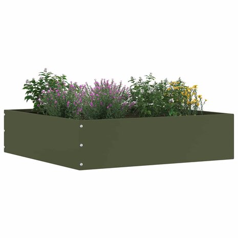 Tuinrand Olijfgroen 50 x 50 x 13 cm Staal 2