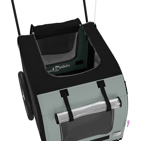 Fietskar voor huisdieren Grijs en zwart 125 x 53 x 54 cm 6