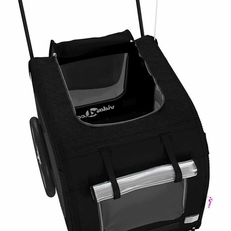 Fietskar voor huisdieren met opslag Zwart 124,5 x 63,5 x 53 cm 6