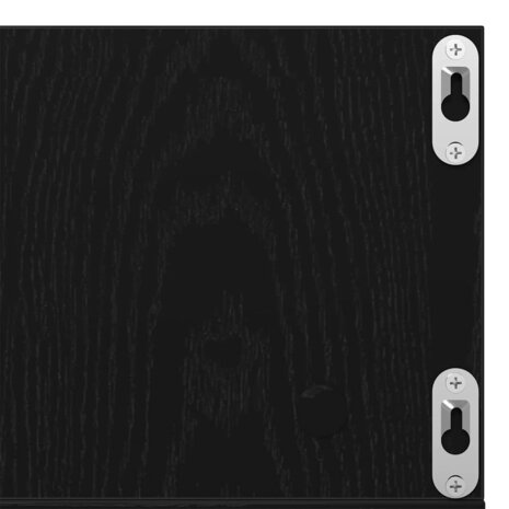 Wandplank met plank Zwart Eiken 100 x 18 x 18 cm Bewerkt hout 8