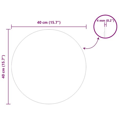 Wandspiegel Rond &Oslash; 40 cm gehard glas 8