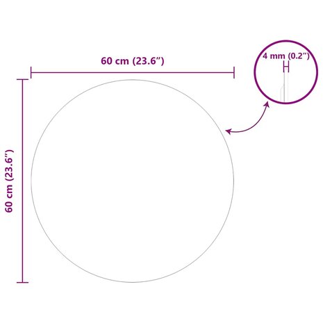 Wandspiegel Rond &Oslash; 60 cm gehard glas 8