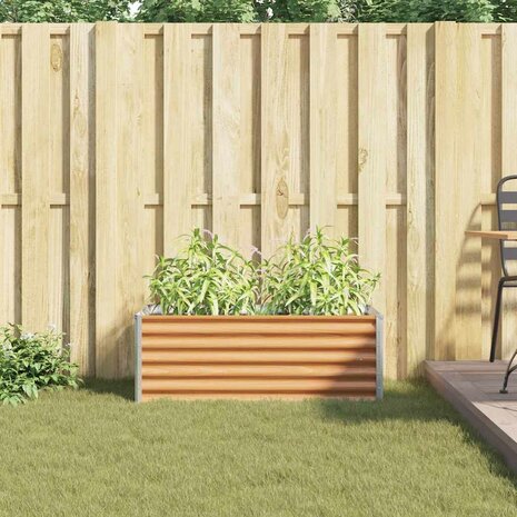 Verhoogde plantenbak 98 x 50 x 36 cm Gegalvaniseerd staal 4