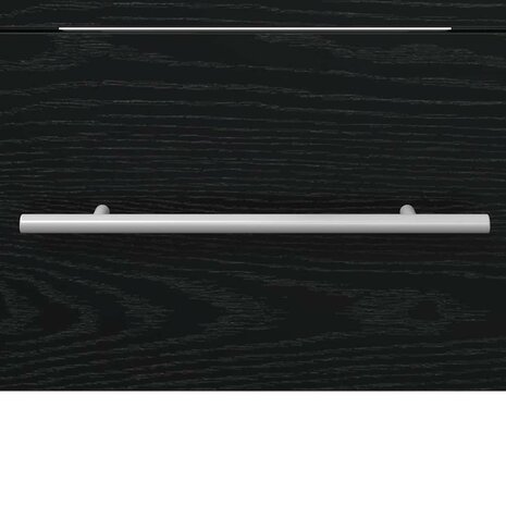 Wastafelkast Zwart Eiken 38,5 x 41 x 48 cm Bewerkt hout 9