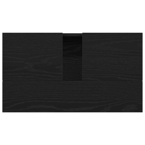 Badkamerkast Zwart Eiken 58 x 33 x 60 cm Bewerkt hout 9