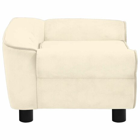 Hondenbank 72x45x30 cm pluche cr&egrave;mekleurig 7