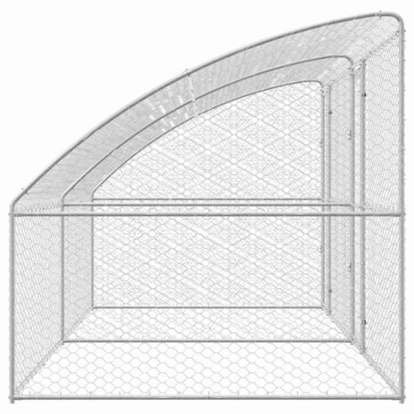 Hondenhok met opslag 2 pcs Zilver 4 x 2 x 2 m Staal 5