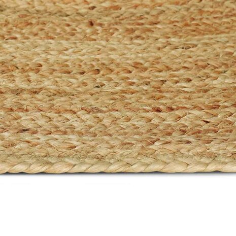 Vloerkleed Natuurlijk en Zwart 300 x 300 cm Jute 5