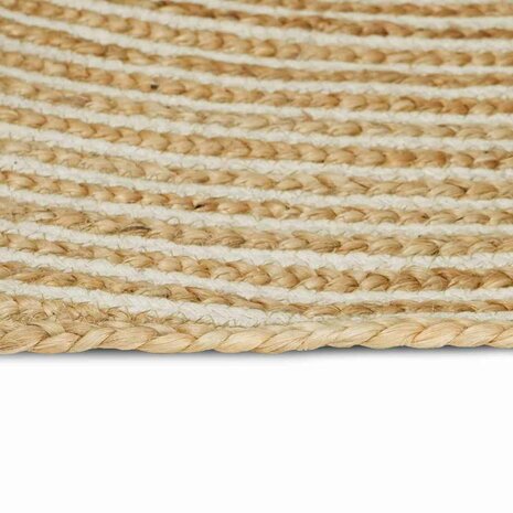 Vloerkleed Natuurlijk en Wit 60 x 110 cm Jute 2