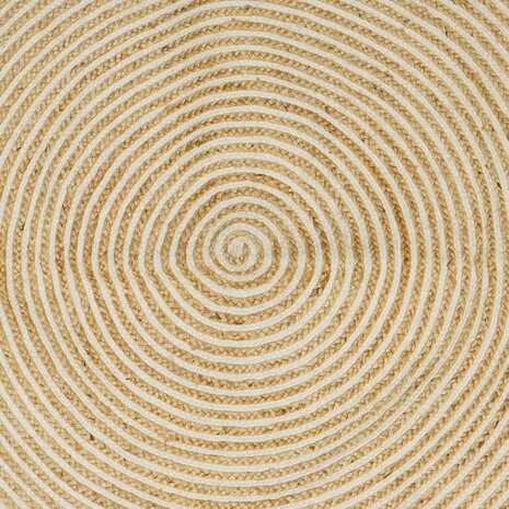 Vloerkleed Natuurlijk en Wit 60 x 110 cm Jute 4