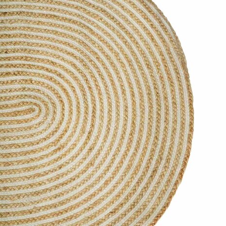 Vloerkleed Natuurlijk en Wit 100 x 152 cm Jute 4