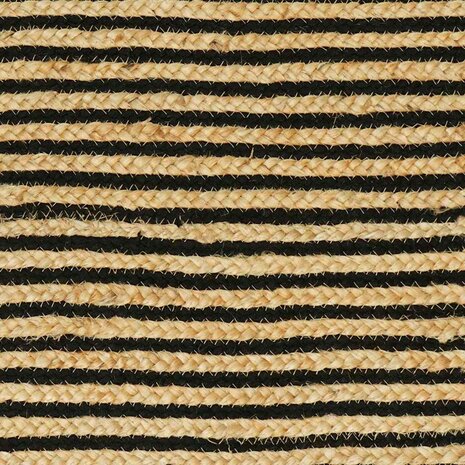 Vloerkleed Natuurlijk en Zwart 100 x 152 cm Jute 7