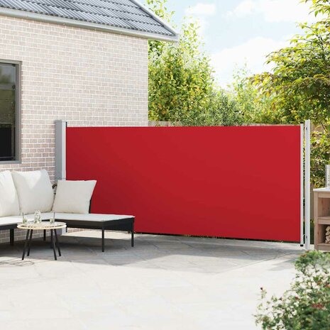 Tuinscherm uittrekbaar 600x160 cm rood 3
