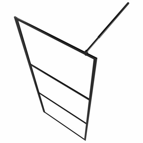 Inloopdouchewand transparant 100x195 cm ESG-glas zwart 5