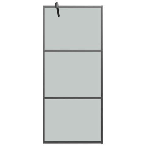 Inloopdouchewand 90x195 cm donker ESG-glas zwart 3