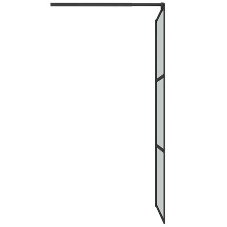 Inloopdouchewand 90x195 cm donker ESG-glas zwart 5