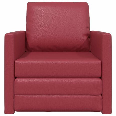 Slaapbank Wijnrood 74 x 77 x 81 cm Kunstleer 5