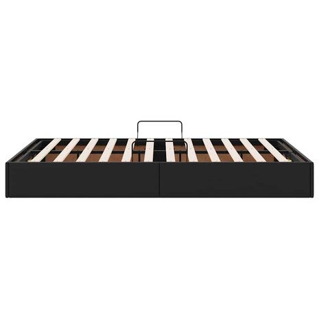 Opslag bed met matras met opslag Zwart 120 x 190 cm Kunstleer 8