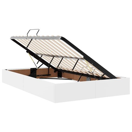 Opslag bed met matras Puur Wit 120 x 190 cm Kunstleer 6