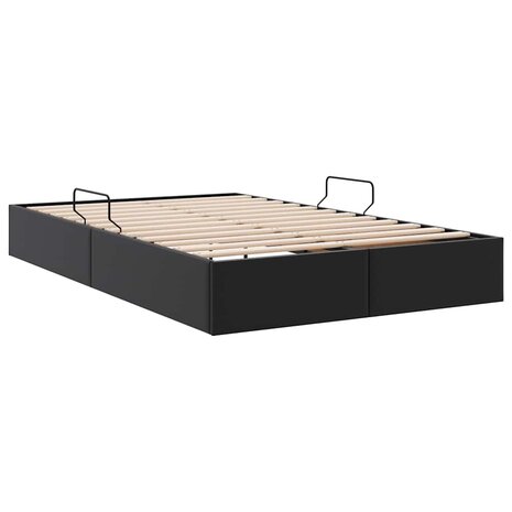 Opslag bed met matras met opslag Zwart 120 x 200 cm Kunstleer 5