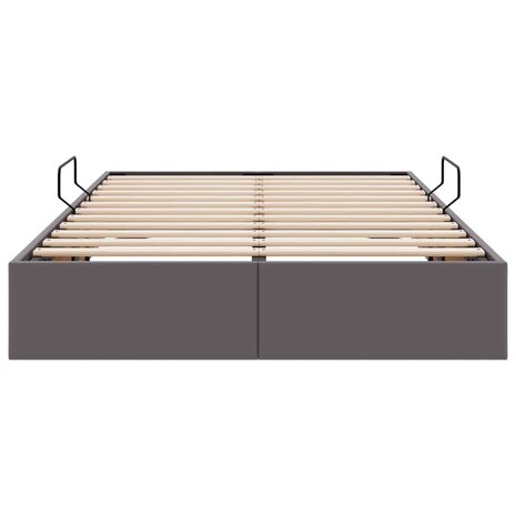 Opslag bed met matras met opslag Grijs 120 x 200 cm Kunstleer 7
