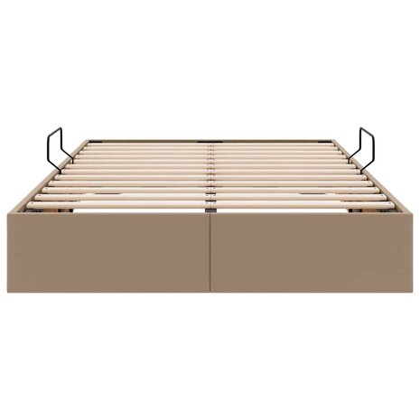 Opslag bed met matras Cappuccino 120 x 200 cm Kunstleer 7