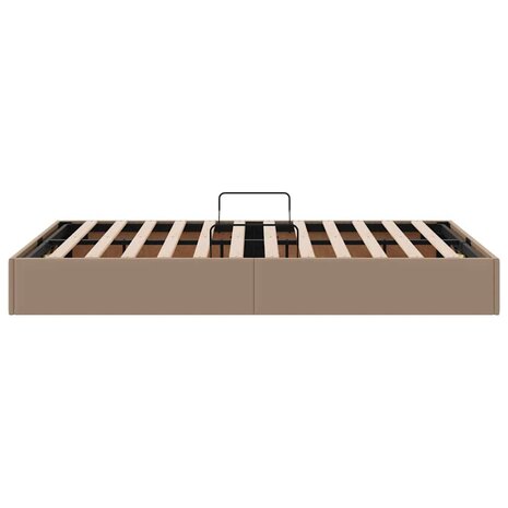 Opslag bed met matras Cappuccino 120 x 200 cm Kunstleer 8