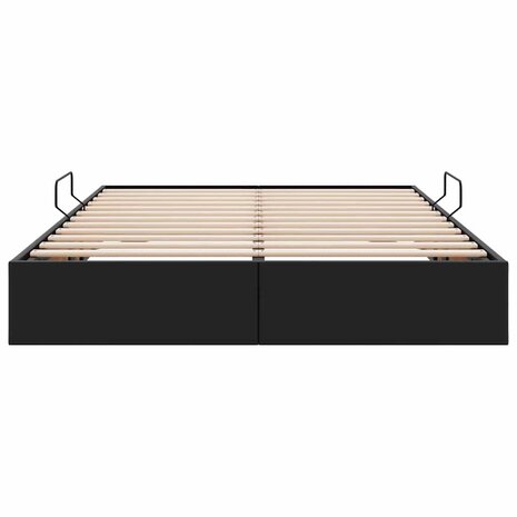 Opslag bed met matras met opslag Zwart 140 x 190 cm Kunstleer 7