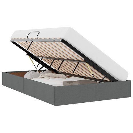 Opslag bed met matras met opslag Donkergrijs 120 x 200 cm Stof 3