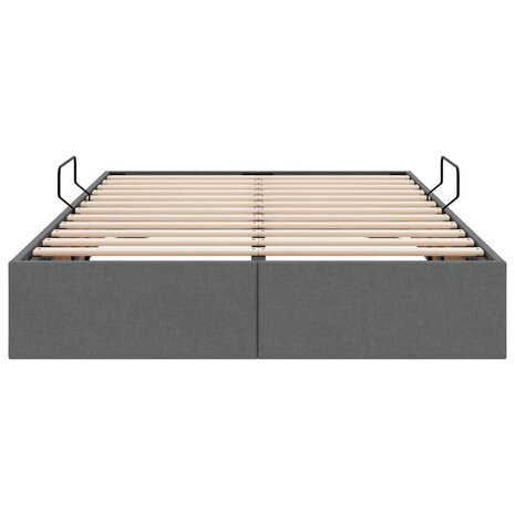 Opslag bed met matras met opslag Donkergrijs 120 x 200 cm Stof 7