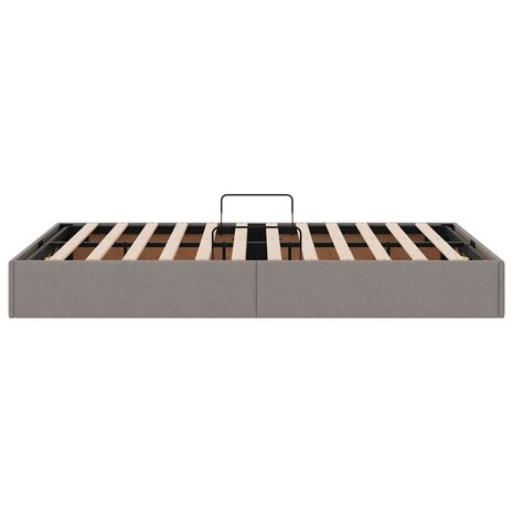 Opslag bed met matras met hoofdeinde Taupe 120 x 200 cm Stof 8