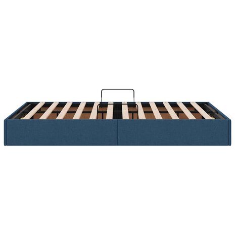 Opslag bed met matras met hoofdeinde Blauw 120 x 200 cm Stof 8