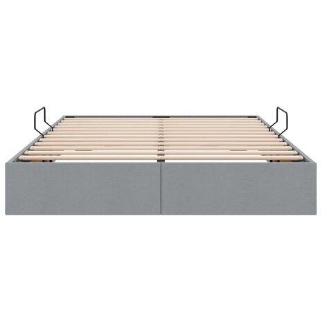 Opslag bed met matras met opslag Lichtgrijs 140 x 190 cm Stof 7