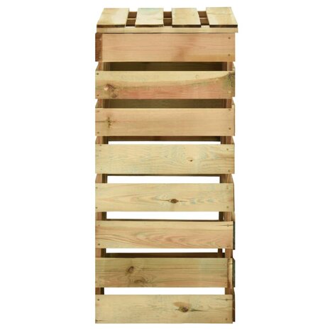 Tuincompostbakken 4 st 80x50x100 cm ge&iuml;mpregneerd grenenhout 5