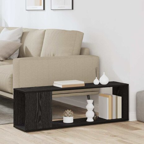 Tv-meubelset Wandgemonteerd Zwart 100 x 24 x 63 cm Bewerkt hout 1