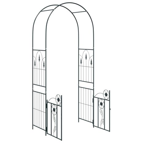 Tuin Boog Effen Zwart 102 x 50 x 218 cm 5