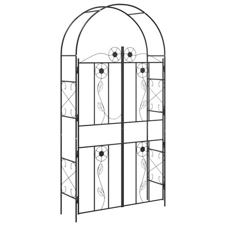 Tuin Boog Effen Zwart 2