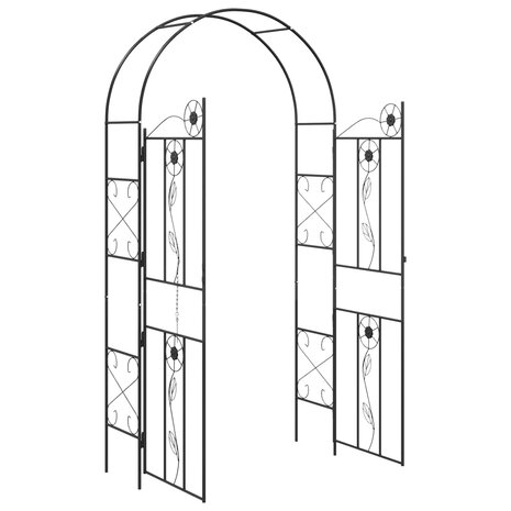 Tuin Boog Effen Zwart 5