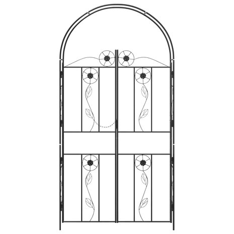 Tuin Boog Effen Zwart 6