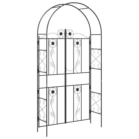 Tuin Boog Effen Zwart 8