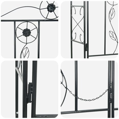 Tuin Boog Effen Zwart 9